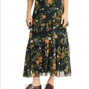 Lauren by Ralph Lauren | Laucar Floral Print Tiered Peasant Skirt